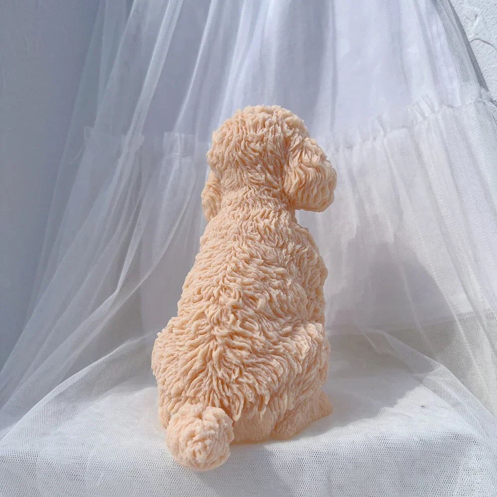 Poodle Dog Puppy Candle Mould