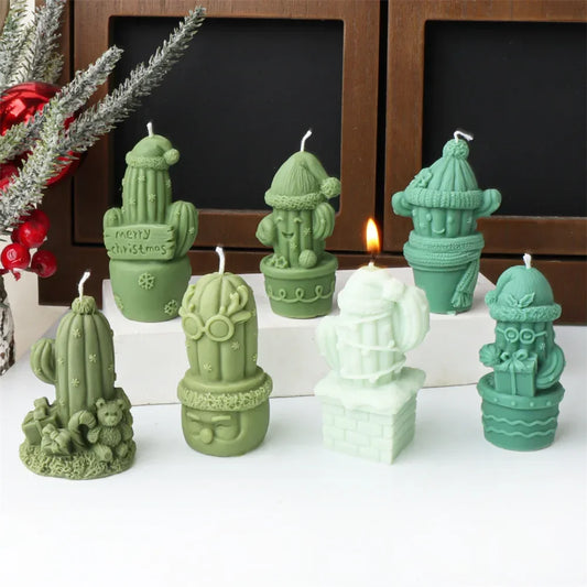 Christmas Cactus Silicone Candle Moulds
