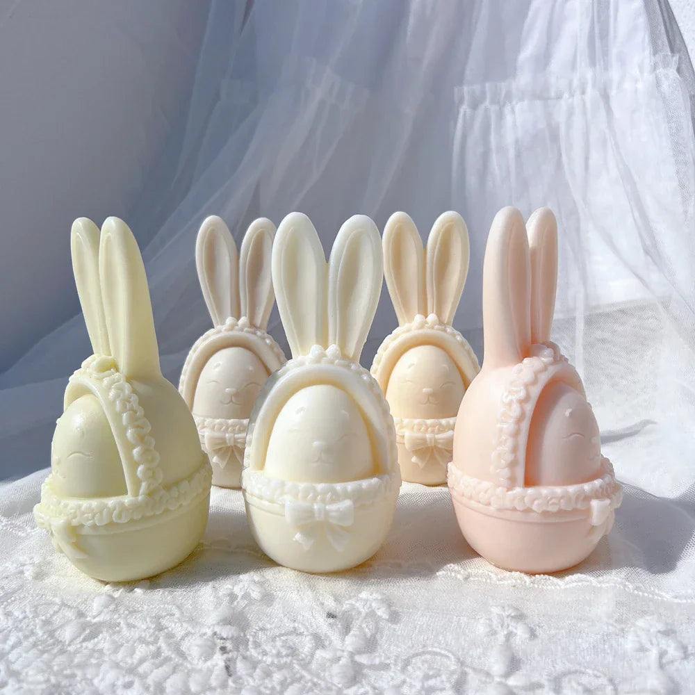 Easter Bunny Silicone Candle Mould - 3D Rabbit Wax Moulds