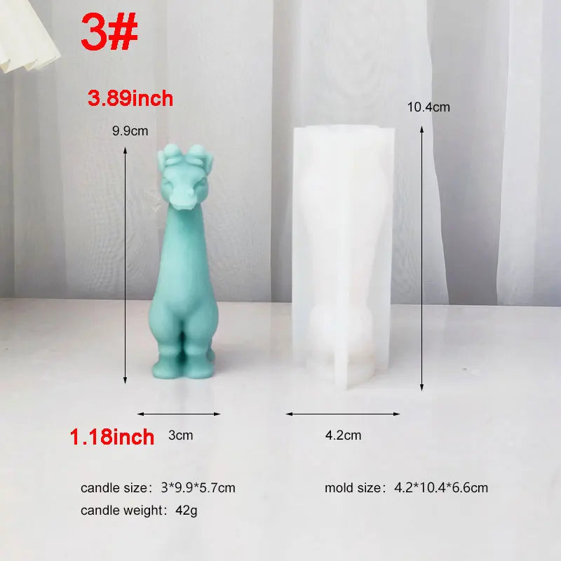 Giraffe and Duck Candle Silicone Mould