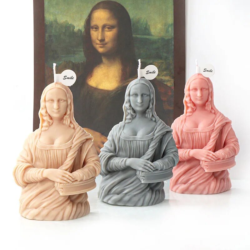 Smiling Mona Lisa Candle Mould