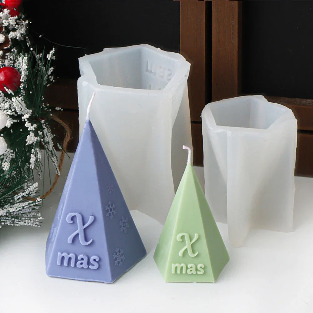 New Creative Christmas Tree Candle Silicone Mould