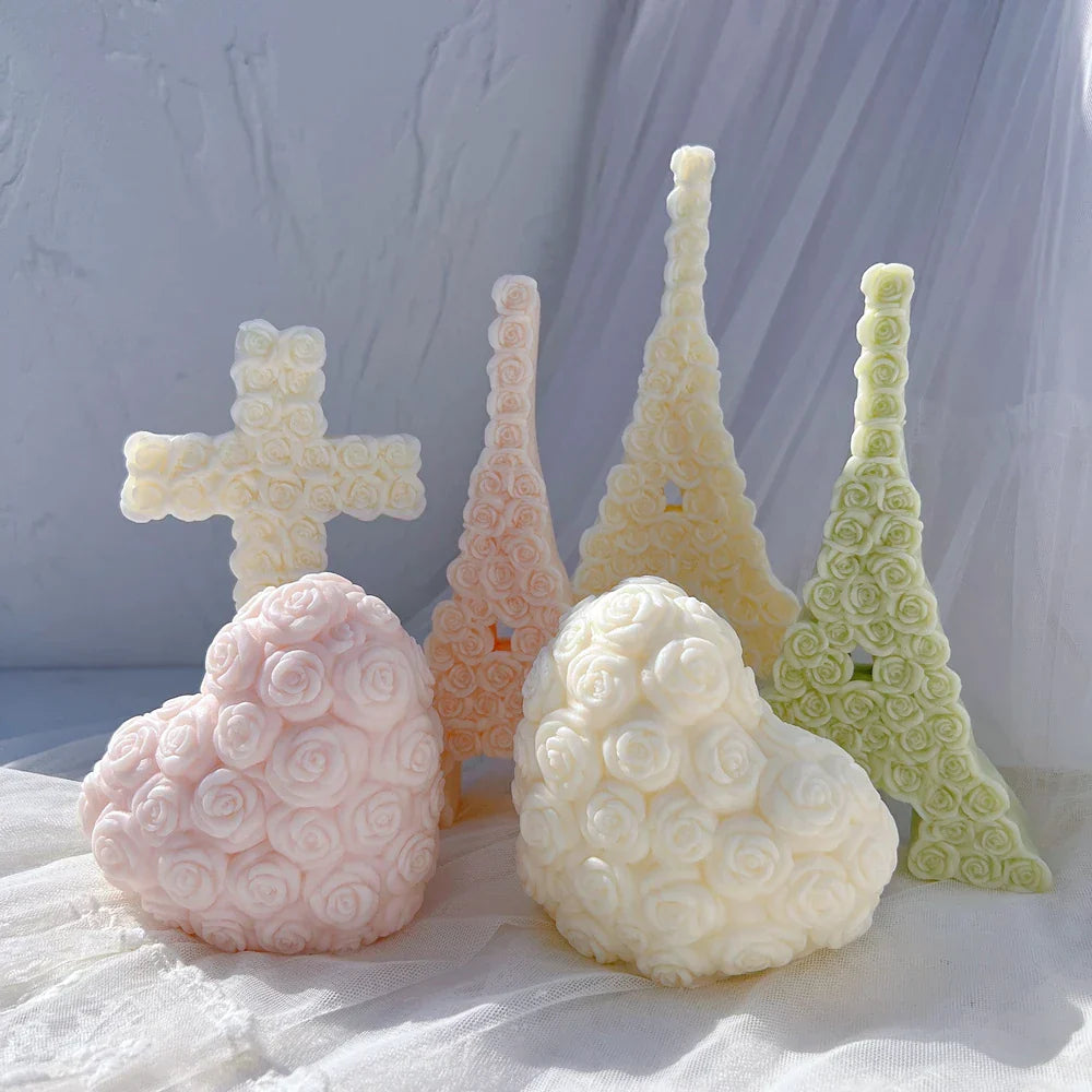 Rose Eiffel Tower Candle Mould