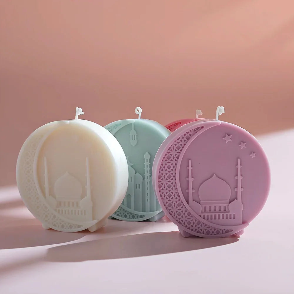 Mosque Style Round Moon Candle Mould
