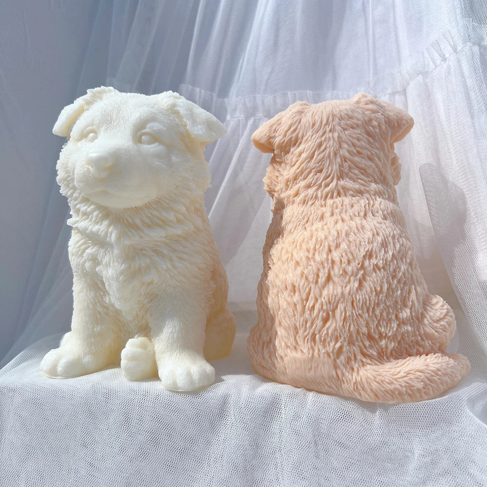 Alsatian German Shepherd Puppy Candle Mould