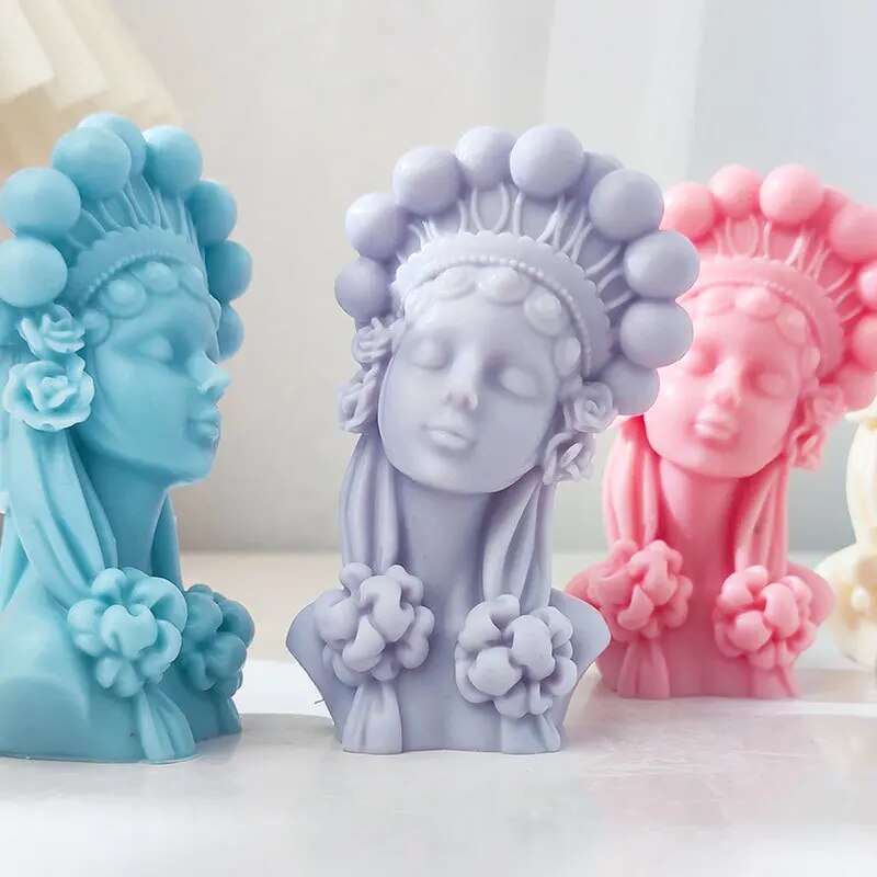 Pearl Girl Candle Mould for Handmade Candles