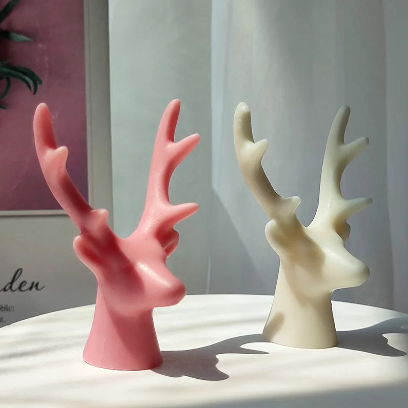 Swan Love and fidelity and Sika Deer Elk Antler Silicone Candle Mould