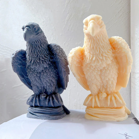 Sitting On Branch Eagle Candle Mould