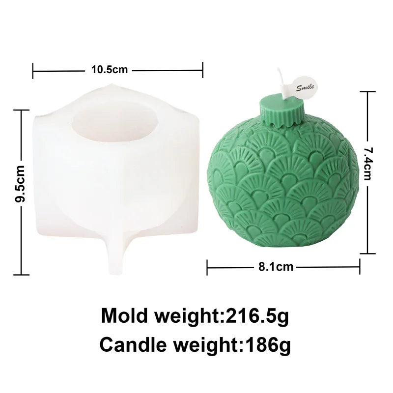 Festive Christmas Bauble Candle Moulds