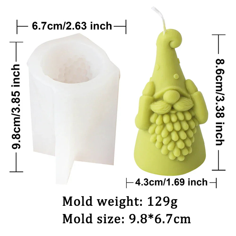 Christmas Santa Claus Candle Silicone Mould - 8 Styles