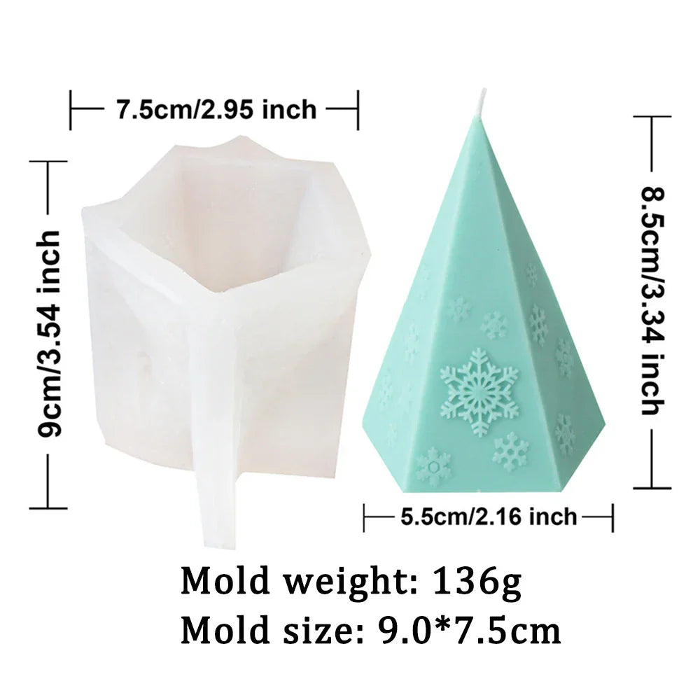 New Creative Christmas Tree Candle Silicone Mould