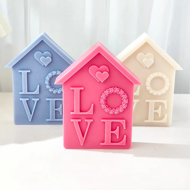 5.39INCH Love House Candle Mould
