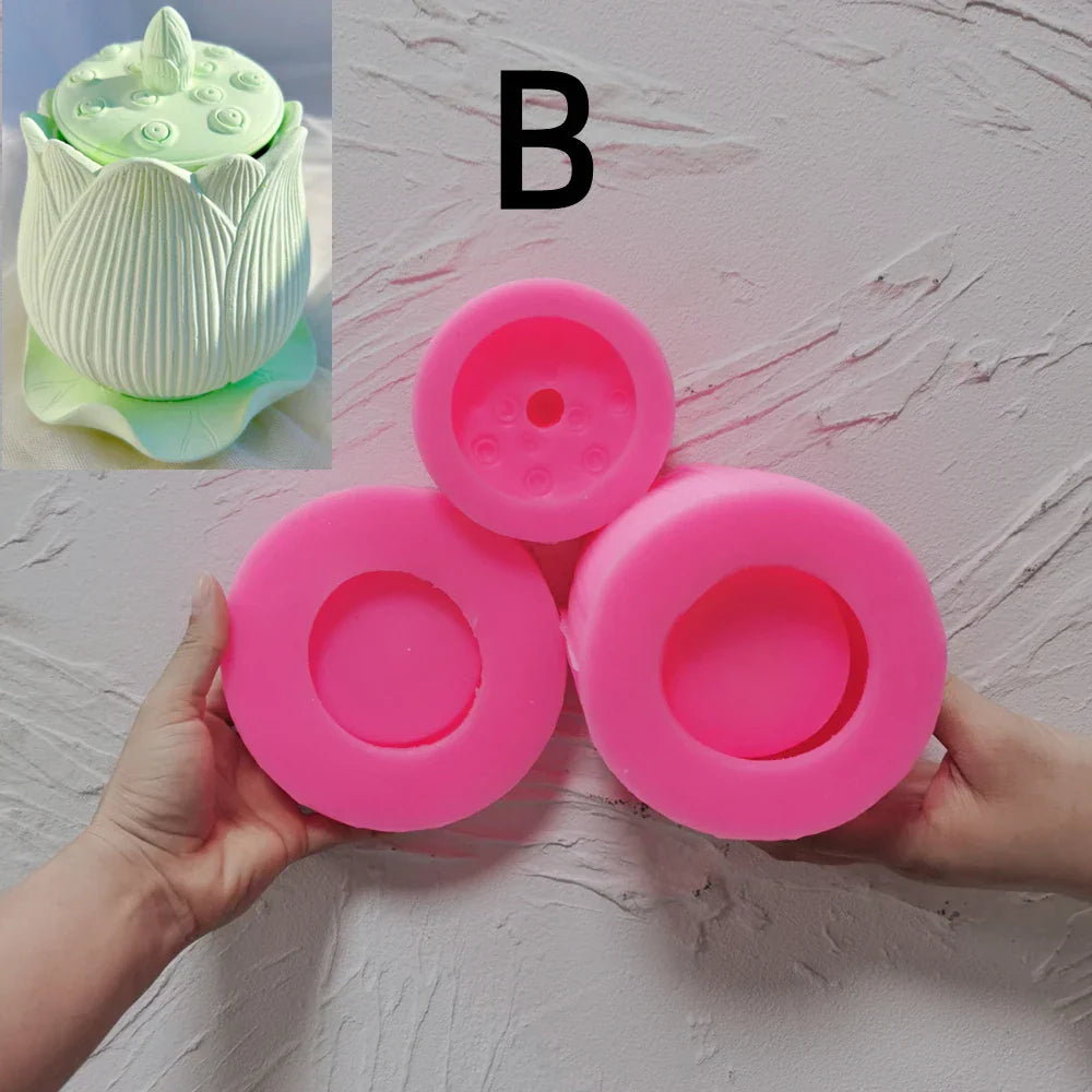 Lotus Tea Light Holder Silicone Mould