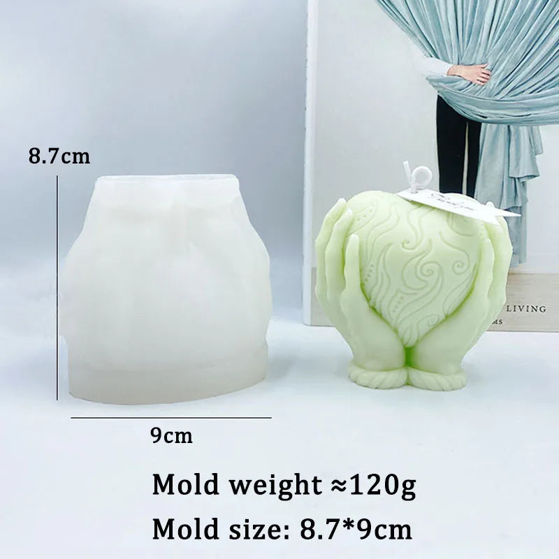 Rose Heart Shaped Candle Mould Silicone
