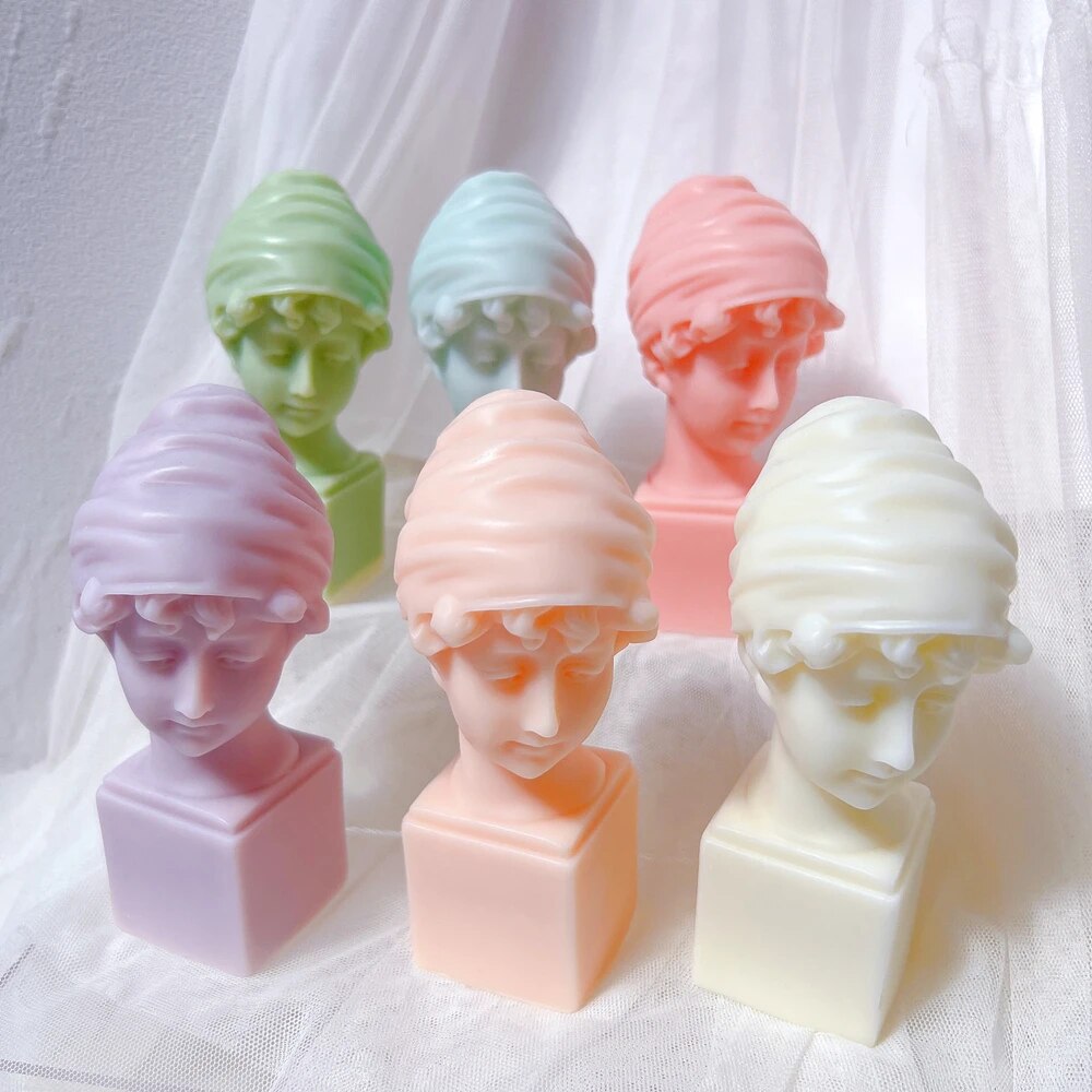Greek Little Girl Statue Candle Mould