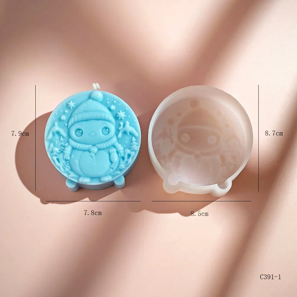 Christmas Snowman Candle Mould