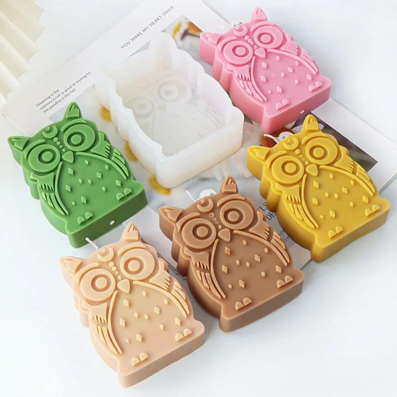 Cartoon Owl Silicone Candle Mould