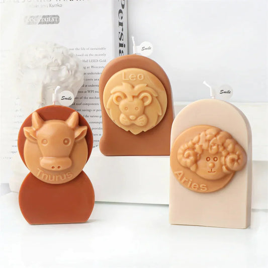 Astrology Art Craft DIY 12 Constellation Silicone Candle Moulds