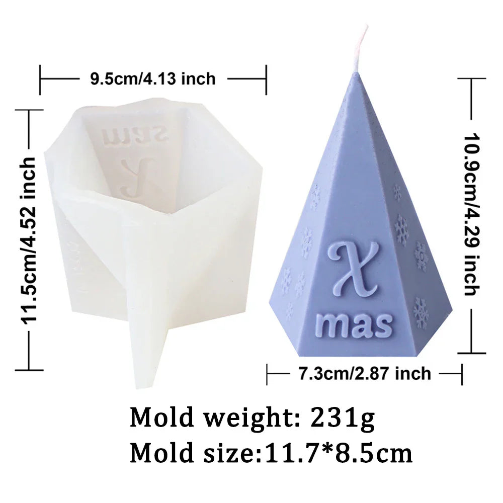 New Creative Christmas Tree Candle Silicone Mould
