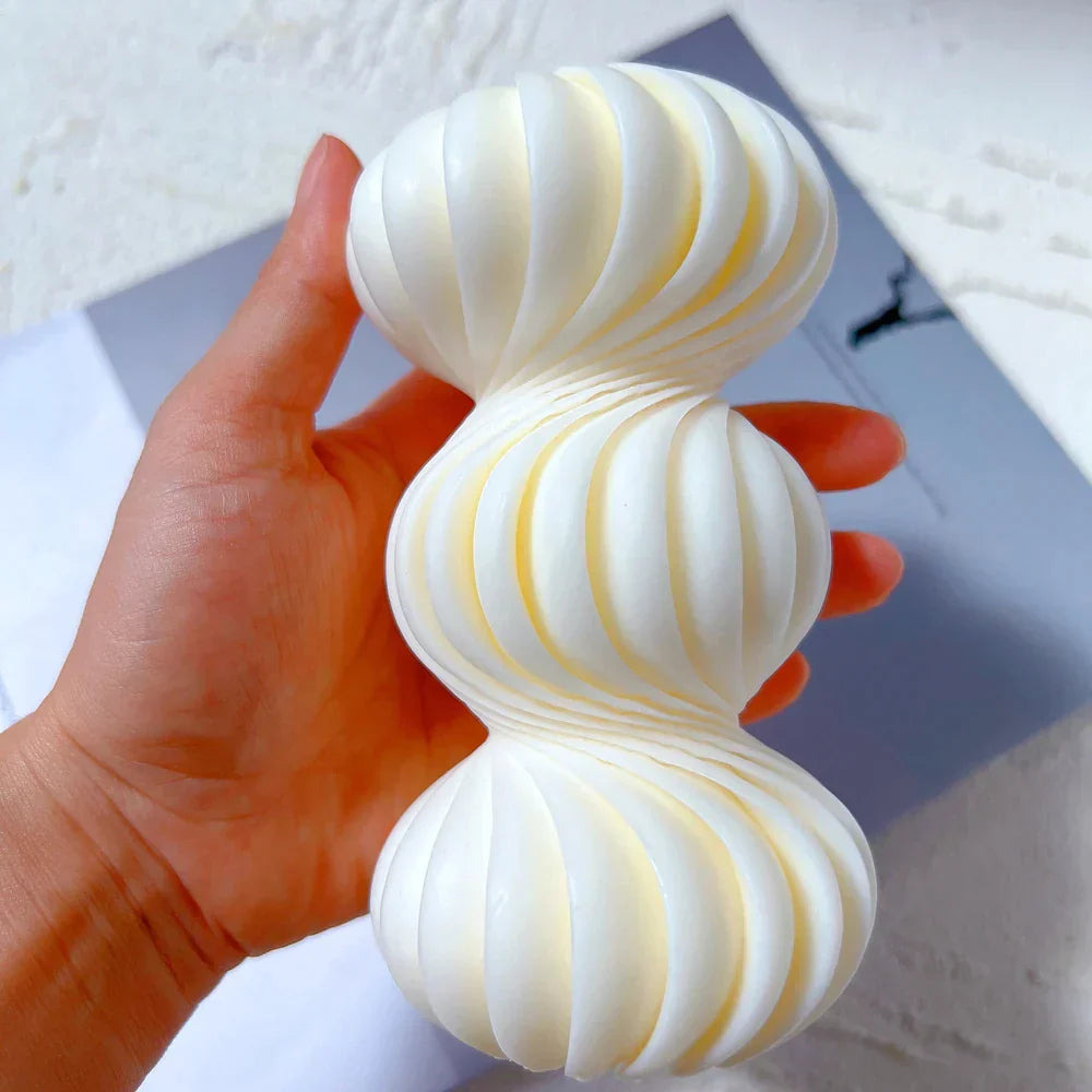 Round Swirl Pillar Candle Silicone Mould