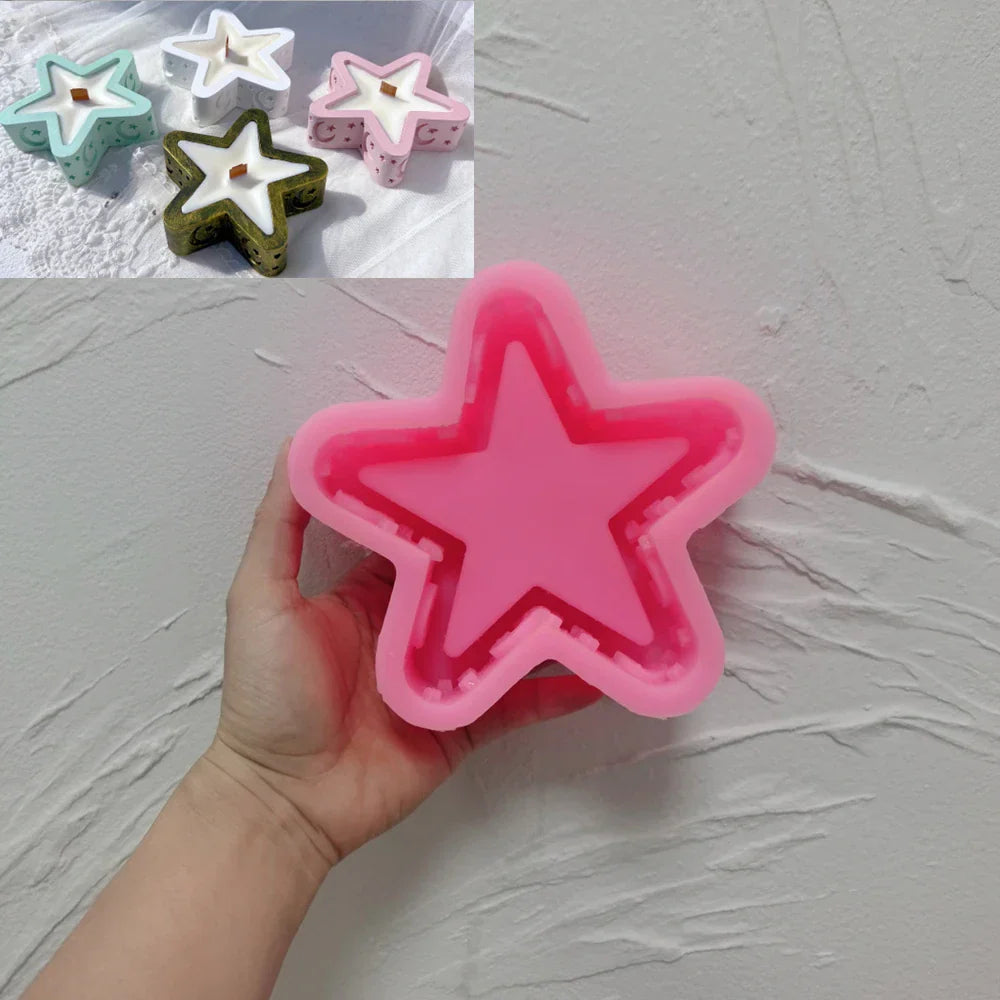 Eid Mubarak Candle Vessel Mould - Moon & Star