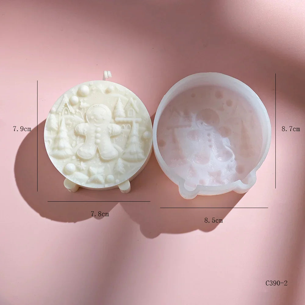 Winter Bear Gingerbread man Candle Mould