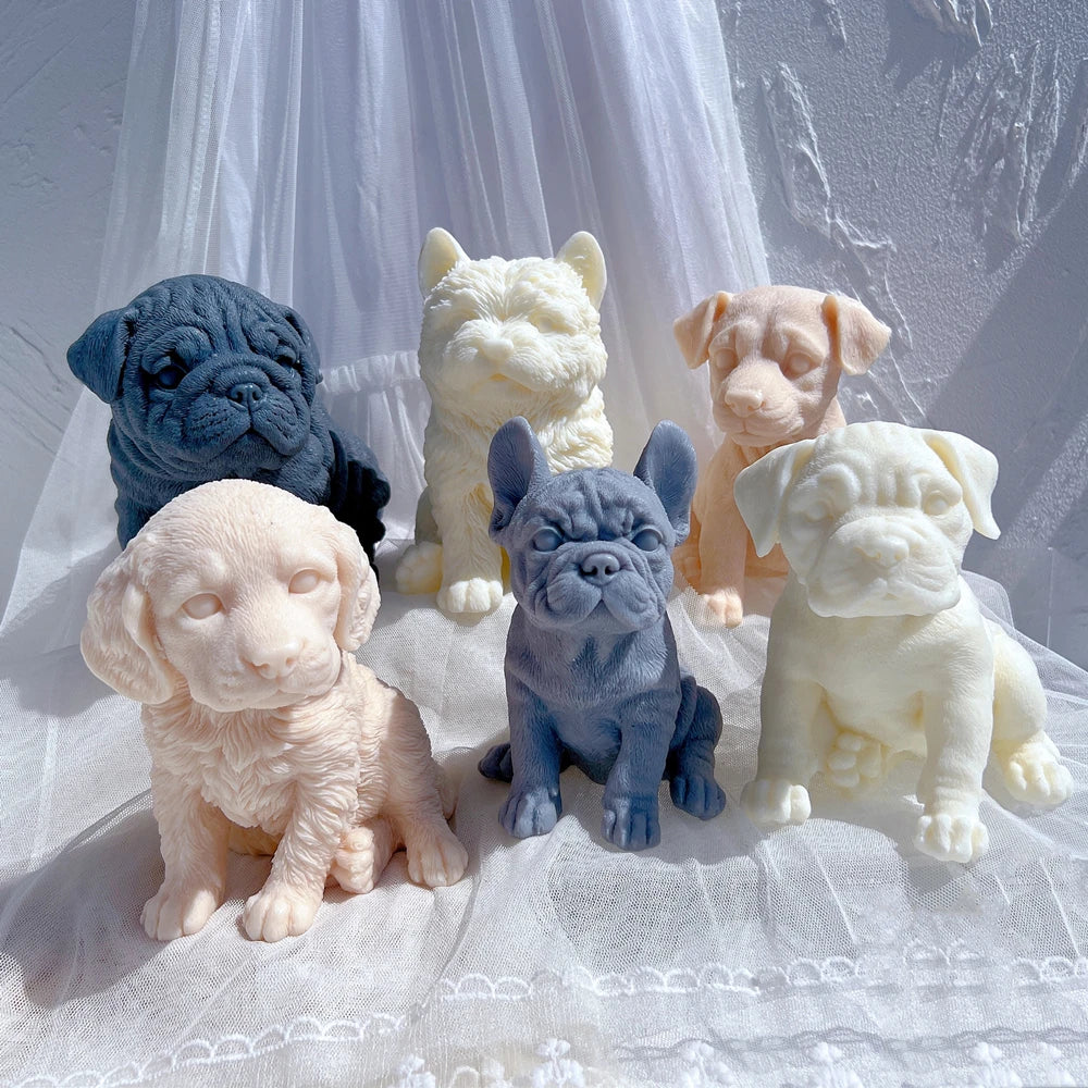 Puppy Candle Moulds Silicone