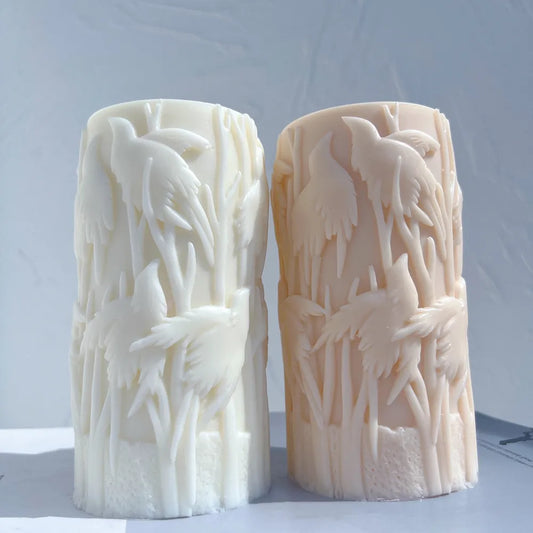 Bird Pillar Candle Mould Silicone