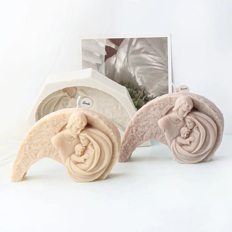 Jesus Family Statue Candle Silicone Mould