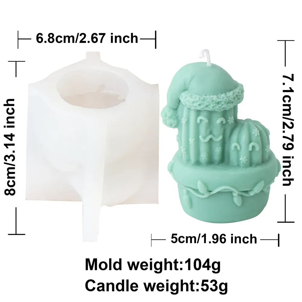 Christmas Cactus Silicone Candle Moulds