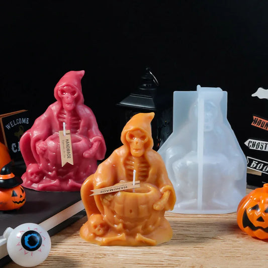 Halloween Death Skull Candle Silicone Mould