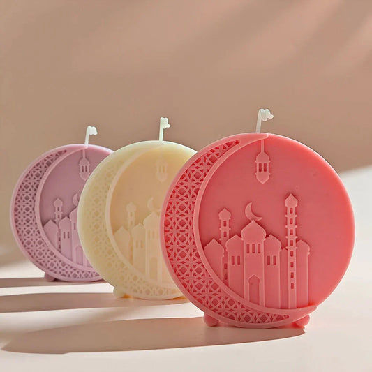 Mosque Style Round Moon Candle Mould