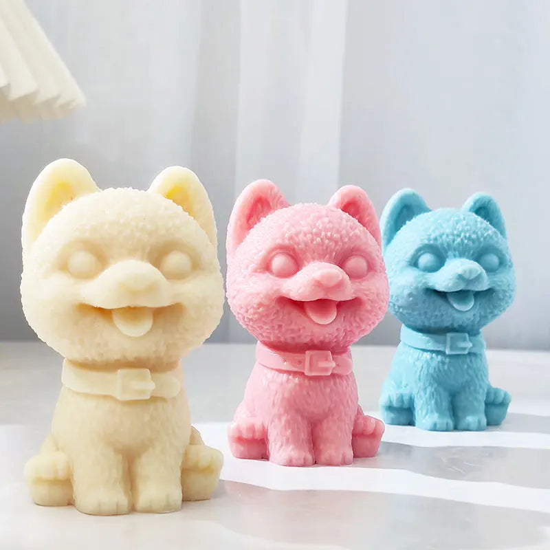 Flying Ear Bichon Silicone Candle Mould