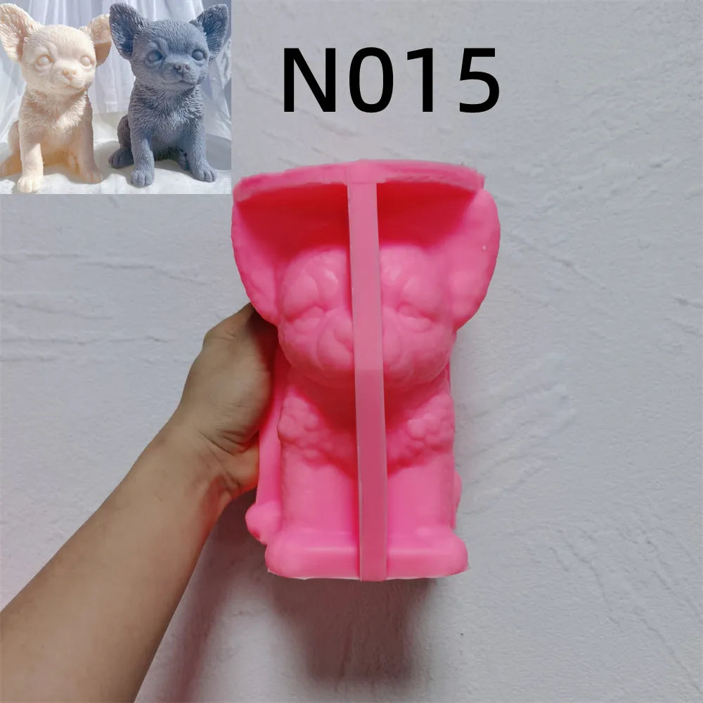 Puppy Candle Moulds Silicone