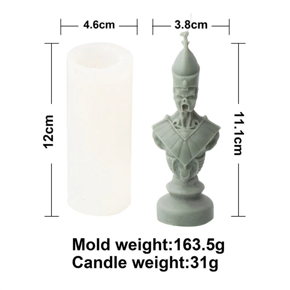 Ancient Greek Pharaoh Sacrificial Knight Candle Mould