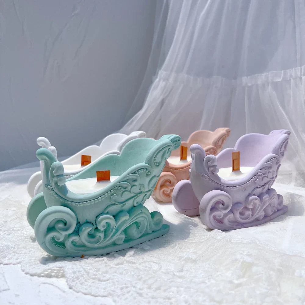 Christmas Sleigh Silicone Candle Vessel Mould