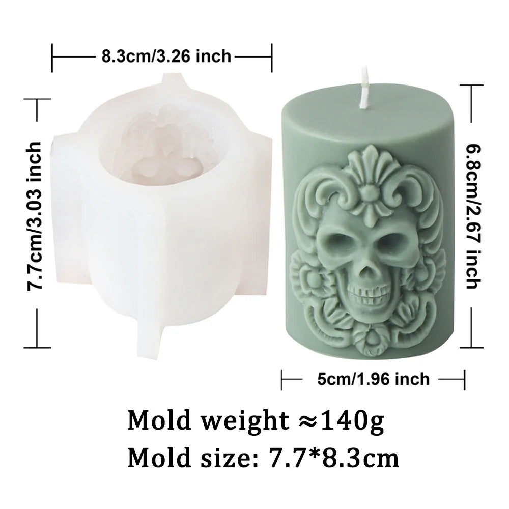 DIY Skull Candle Mould for Halloween Decor