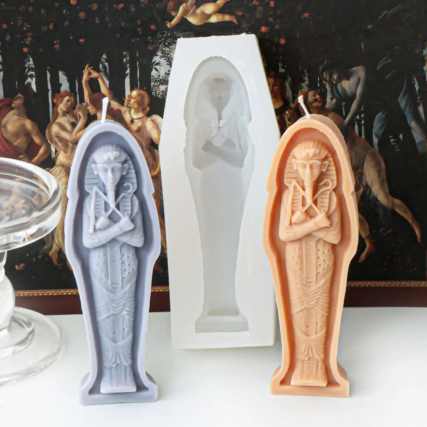 Egyptian mummy Candle Silicone Mould