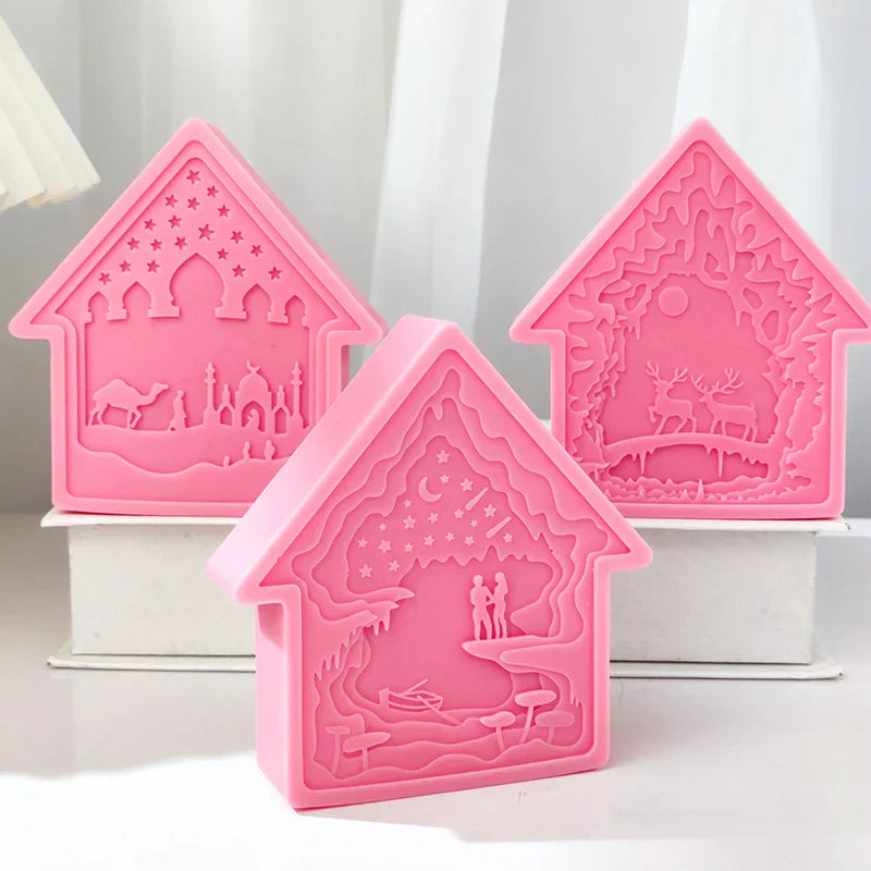 House Shape Silicone Candle Mould