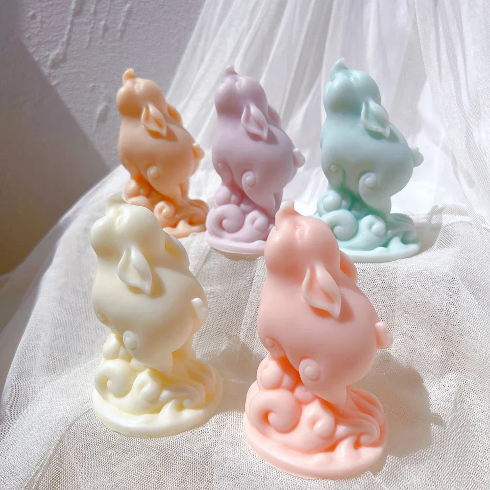 Lovely Baby Pig Silicone Candle Mould - Cute Piggy