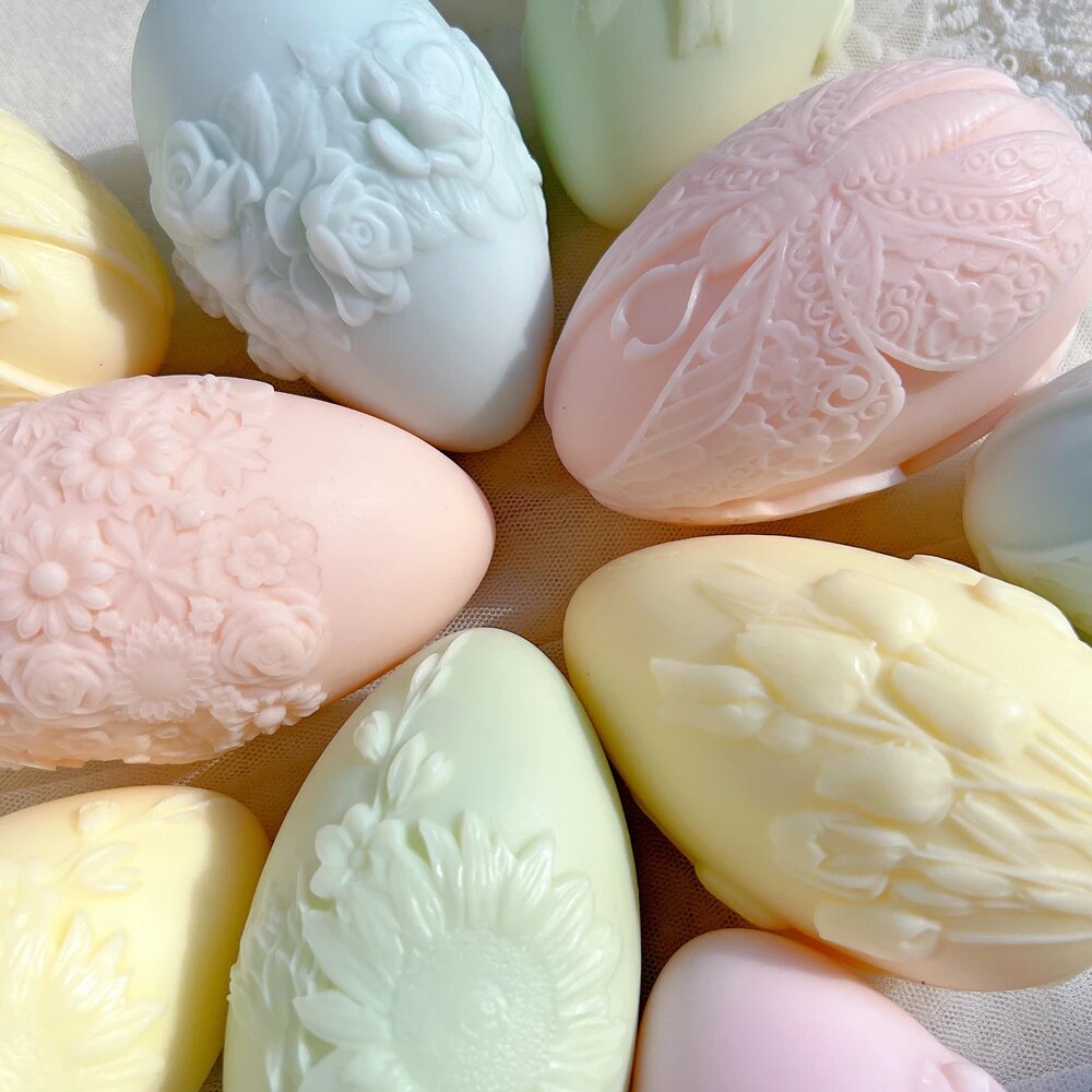 Floral Butterfly Egg Candle Mould