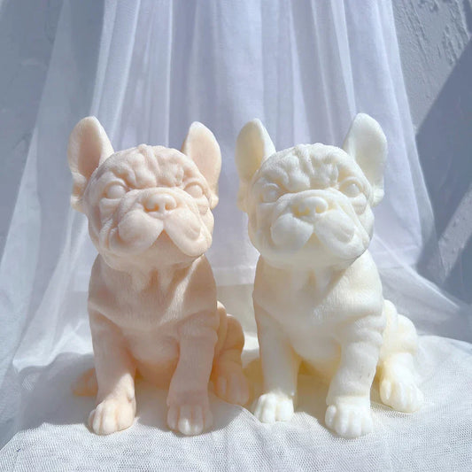 French Bulldog Candle Mould Silicone