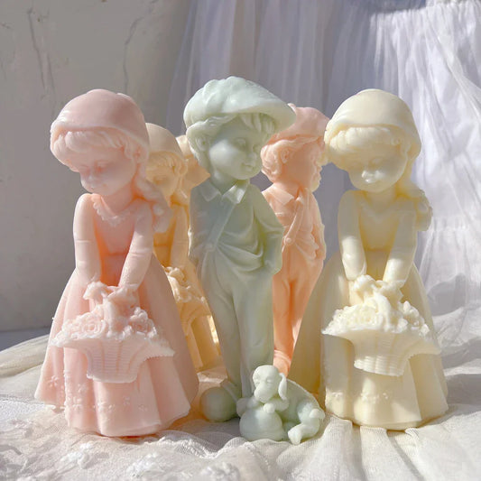 Girl and Boy Candle Mould