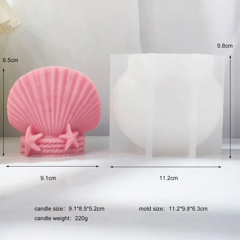 Ocean Inspired Starfish Seashell Candle Mould