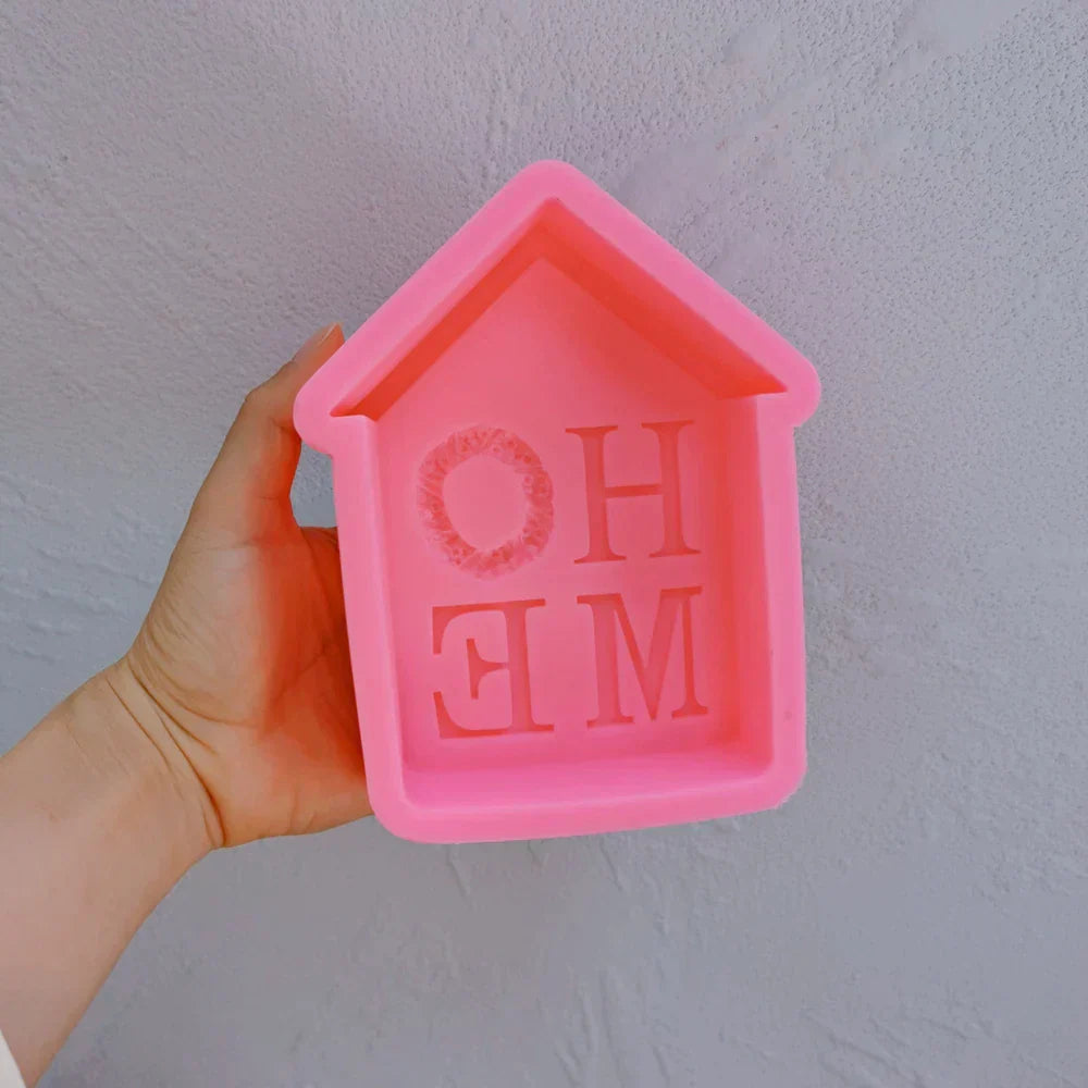 House Shape Christmas Home Letter Candle Moulds
