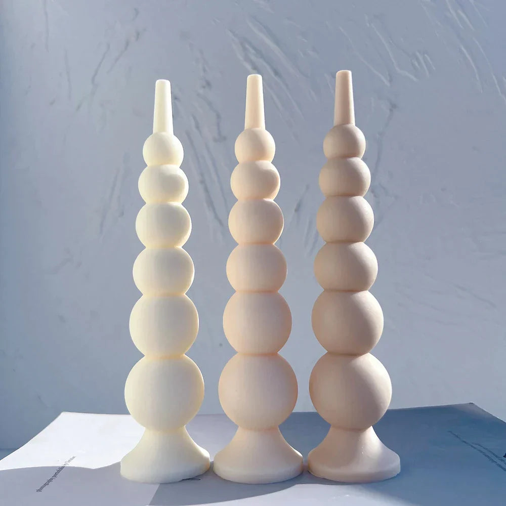 Geometric Balls Pillar Candle Moulds