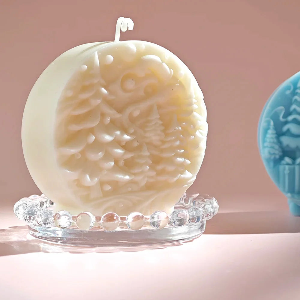 Pine Woodland Aromatherapy Candle Mould for Relaxing Crafts