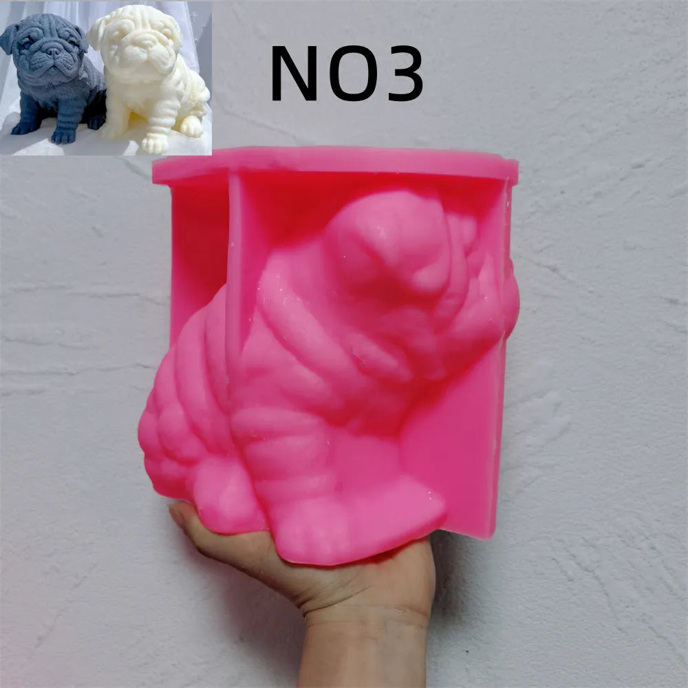 Puppy Candle Moulds Silicone