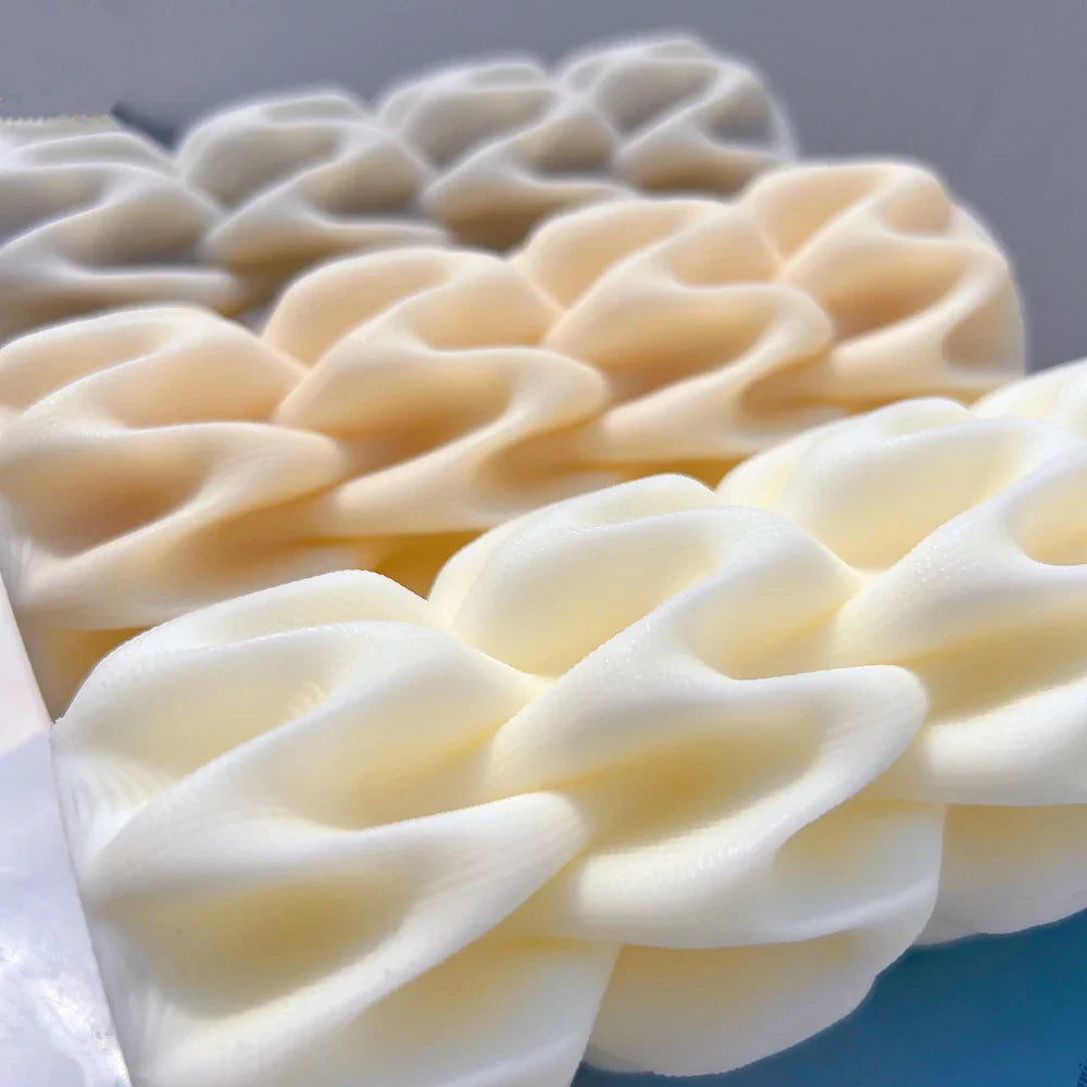 2 Sizes Wave Pillar Swirl Candle Mould