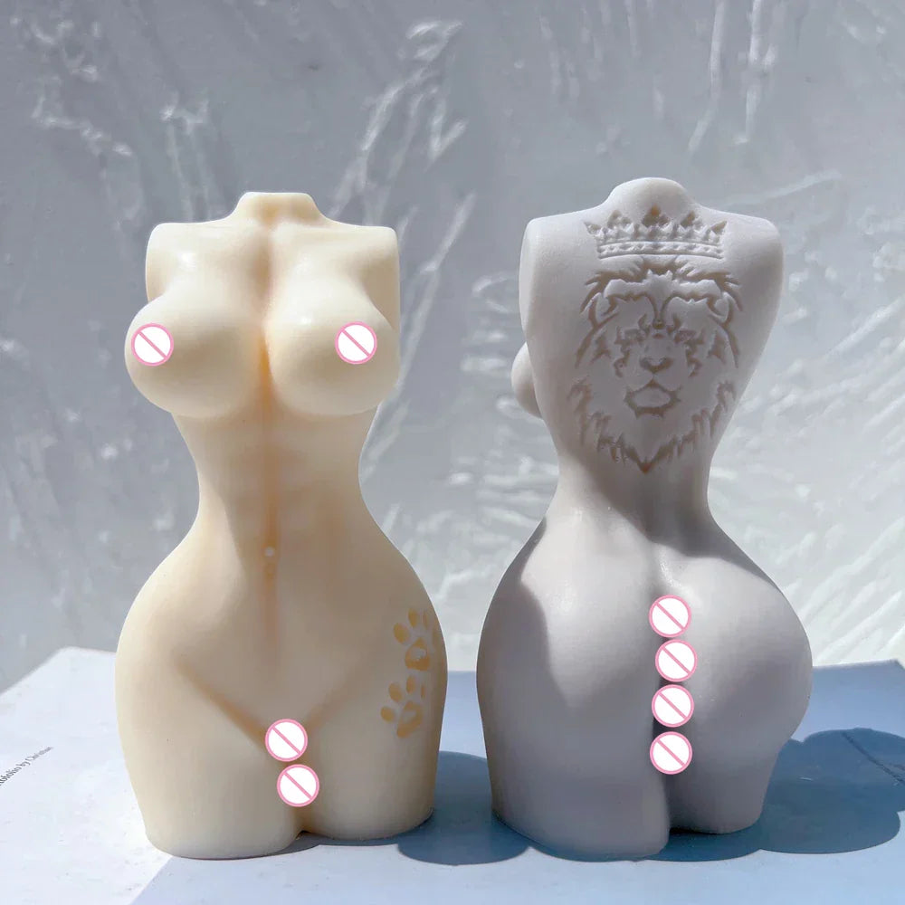 Dragon Tattoo Man Woman Body Candle Mould